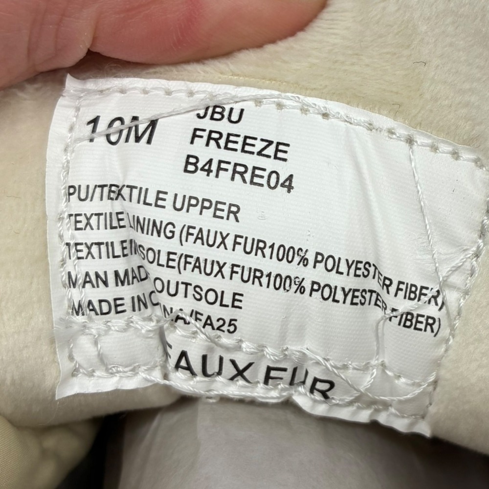 JBU Jambu Freeze Tan FauxShearling LaceUp Booties Lightweight Traction 10M NIB - Picture 10 of 10